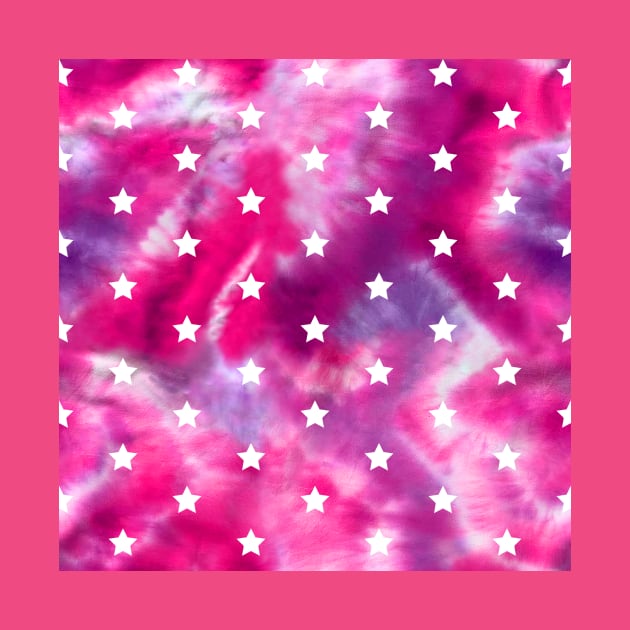 Pink Tie-Dye and Stars by Carolina Díaz