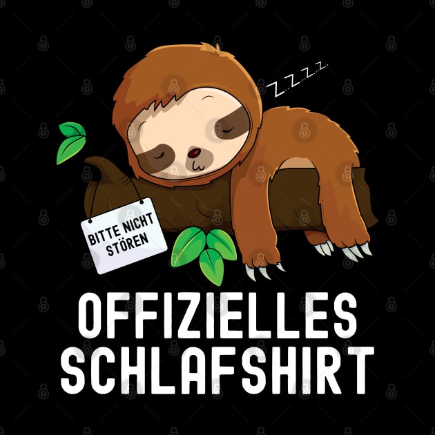 Geschenkidee Geburtstag Langschläfer Morgenmuffel , Kurzarm, Offizielles Schlafshirt Faultier Nachthemd Pyjama Geschenk by starryskin