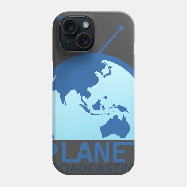 Planet Broadcasting Logo Phone Case by Mr Sunday Movies