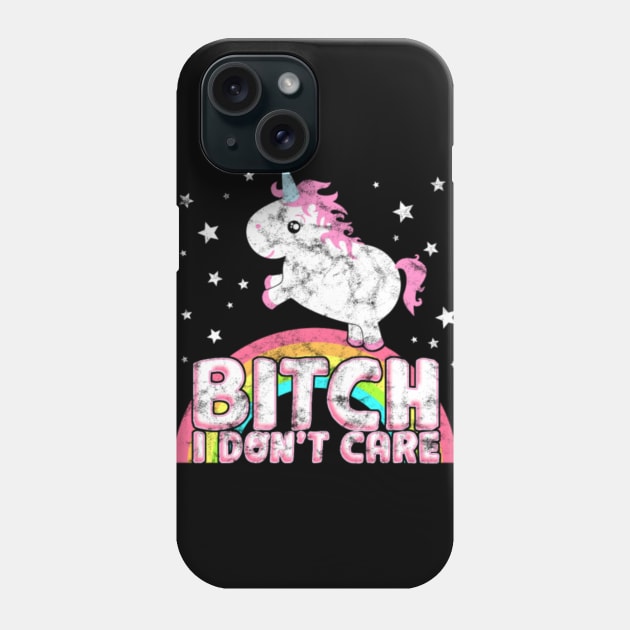 Cute Chubby Unicorn Funny Saying Bitch Don Phone Case by Nulian Sanchez