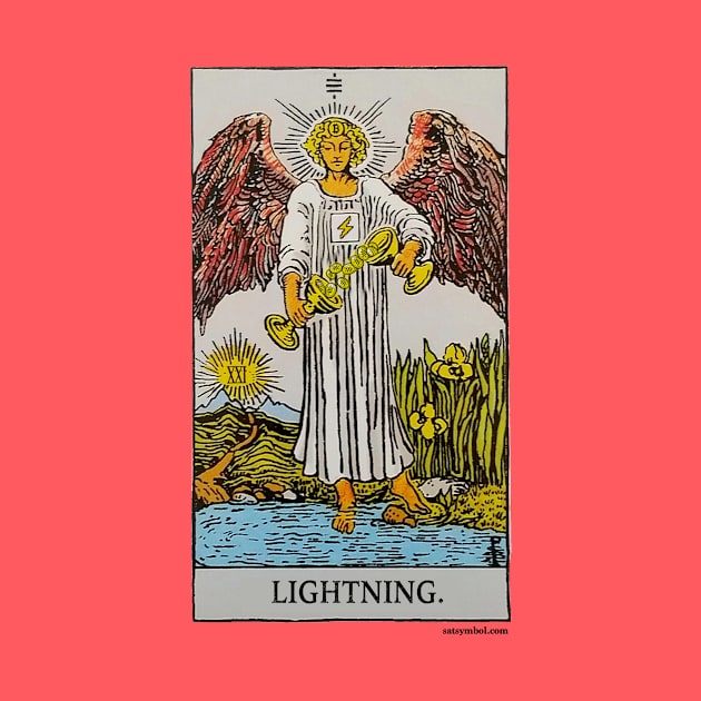 Bitcoin Tarot: Lightning by Satoshi Symbol