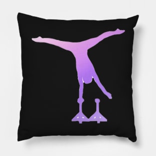 An Acrobat Doing a One Arm on Blocks Pillow