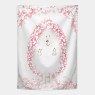 Cherry Blossom Hedgehog Sakura Japanese Kawaii Tapestry