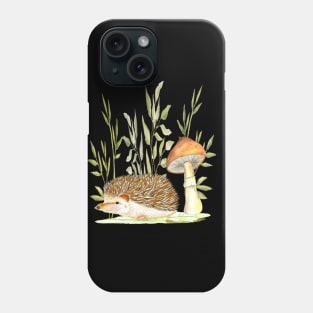 hedgehog and the mushroom Phone Case