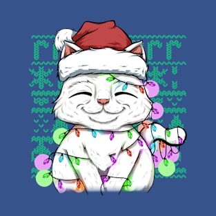 cats at christmas funny kitty cute T-Shirt