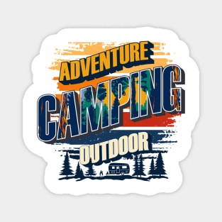 Camping Vintage USA Best gift for campers Adventure outdoor Magnet