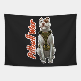 pitbull war tactical dog Tapestry