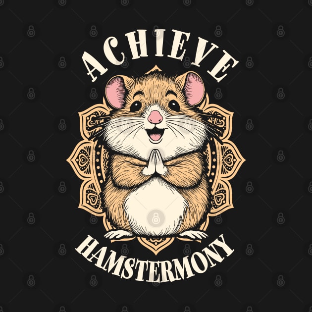 Hamster Yoga Funny Hamstermony Harmony Meditation Mandala by Grandeduc