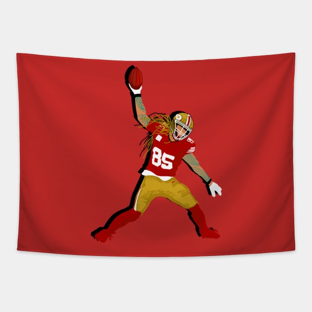 George kittle Tapestry by Mic jr