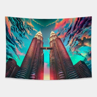 Malaysia, Petronas Twin Towers,cloud Tapestry