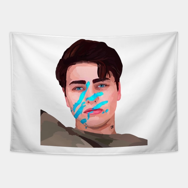 colby brock s3 Tapestry by Wild Skullflower