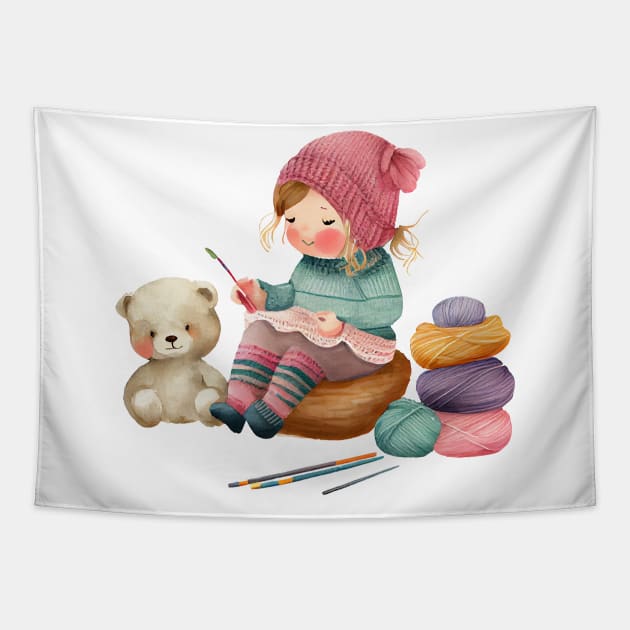 Teddy knits Too Tapestry by Maison de Kitsch
