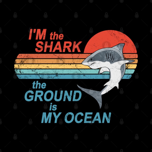 Jiu Jitsu Shark. The ground is my Ocean by NicGrayTees