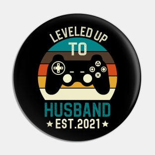 Leveled Up to Husband Est 2021 Pin