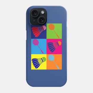 badminton shuttlecock and racquet merch Phone Case