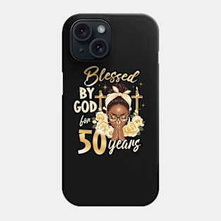 Blessed by God for 50 years 50th black woman birthday Gift For Women Phone Case