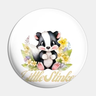 Little Stinker Cute Skunk Woodland Animal Pin