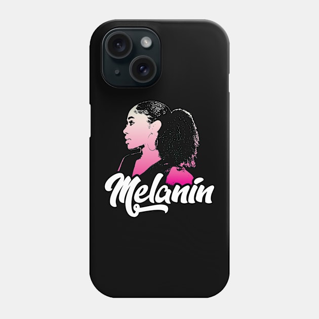 Melanin Pride Black Girl Magic Black Queen Melanin Queen Black History Month Gift Phone Case by JackLord Designs 