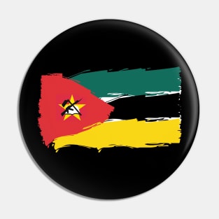 Mozambique painted flag Pin