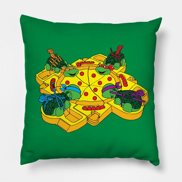 Hungry Hungry Turtles Pillow by Daletheskater