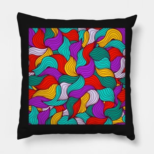 Rainbow Waves Pillow