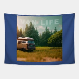 Van Life Camper RV Outdoors in Nature Tapestry