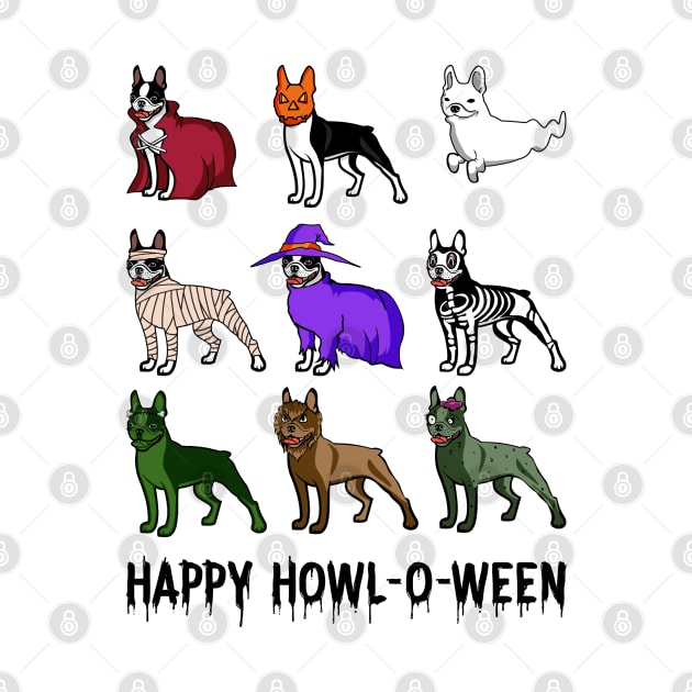 Boston Terrier Halloween Dogs by Sunset beach lover