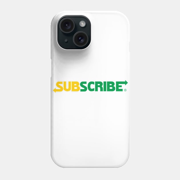 Subscribe Phone Case by peekxel