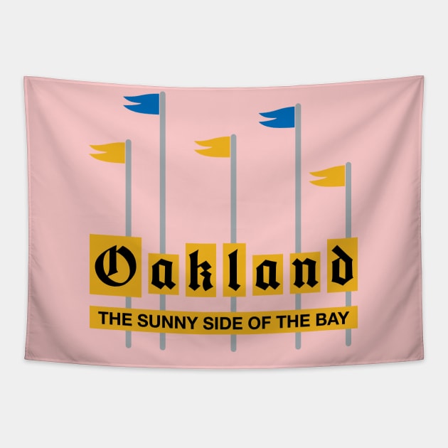 Oakland Fun - Blue Tapestry by mikelcal