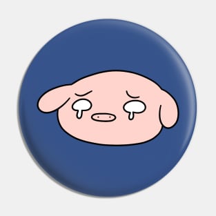 Sad Pig Face Pin