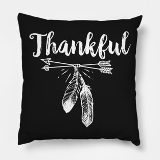 Thankful Arrows And Feathers Pillow