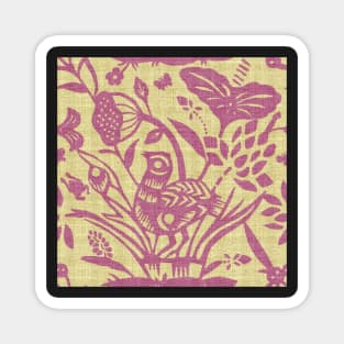 Papercut Garden (pink) Magnet