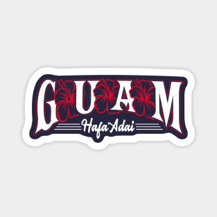 Guam Floral Island Sticker Magnet