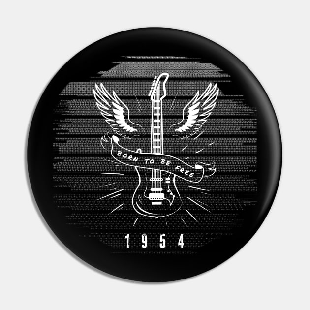 Born to be free 1954 - rock and roll design Pin by Stoiceveryday