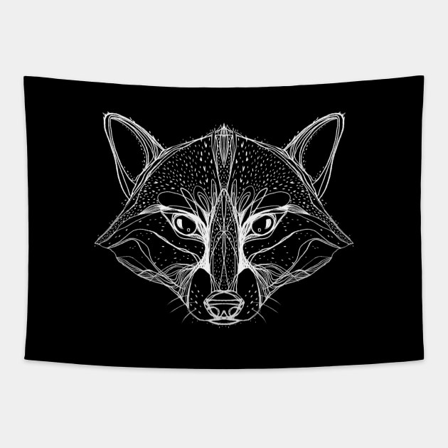 Raccoon Tapestry by InkedinRed