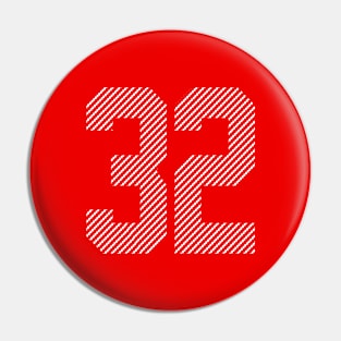 Iconic Number 32 Pin