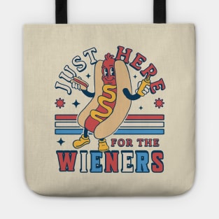 I'm Just Here for the Wieners - 4th of July Hot Dog Funny Tote