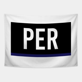 Sergio Perez Driver Tag Tapestry