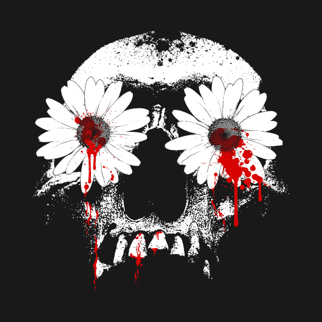 Skull-Bleeding daisy eyes by StabbedHeart