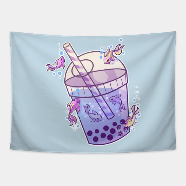 Boba Tea Fish Tapestry by Its_MynnuB