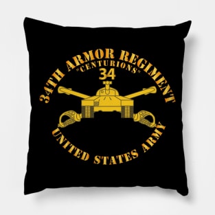 34th Armor - Centurions  - Armor Branch Pillow