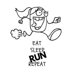 Rita in Eat Sleep Run Repeat mode T-Shirt