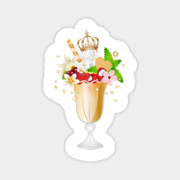 royally garnished sundae for ice cream lovers Magnet by Kisho