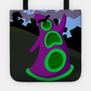 Purple Tentacle (with background) Tote
