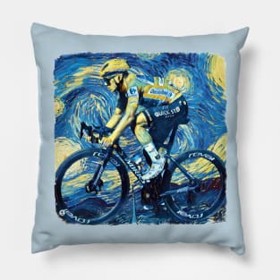 Cycling Van Gogh Style Pillow