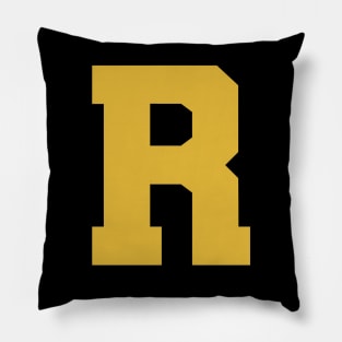 "R" (comic book high school letter) Pillow