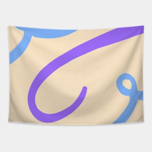 Abstract pattern blue and gray Tapestry