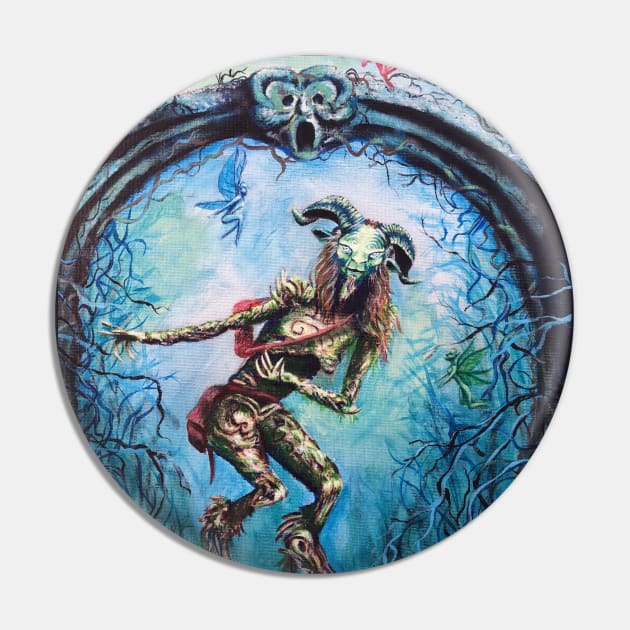 Faun Art Pin by GabriellaJulietaArt