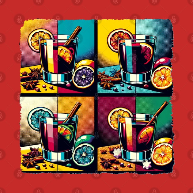 Vintage Vibe: Pop Art Mulled Wine Magic - Holiday beverage by PawPopArt