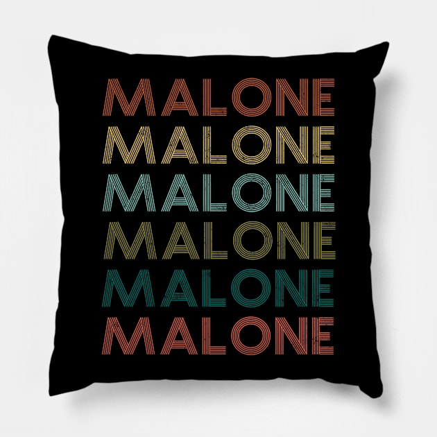 Malone Retro Vintage Style Name Gift Pillow by BeHappy12